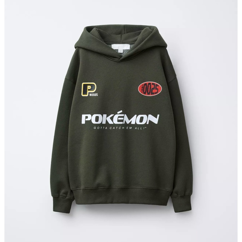 Zara Dark Green Pokémon Hoodie